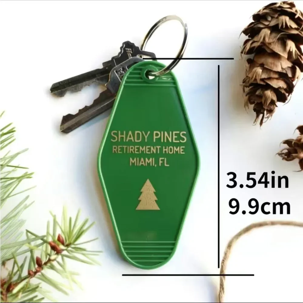 Golden Girls Shady Pines Retirement Home Keychain - Sophia TV Retro Keys Gift